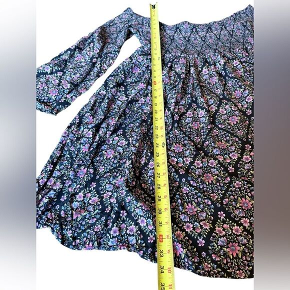 Torrid Smocked Skater Dress Floral Off The Shoulder Bell Sleeve Womens Size 2X - Picture 12 of 12